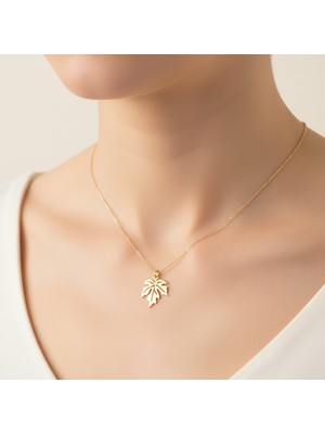 Tabitala TabiTela 8 ayar altın kolye ucu yaprak GM1337 1 gr
