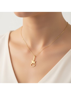 Tabitala TabiTela 8 ayar altın kolye ucu gitar GM970 0.5 gr