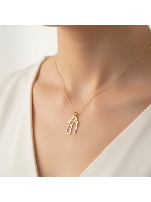 Tabitala TabiTela 14 ayar altın kolye ucu ev GM226 1 gr