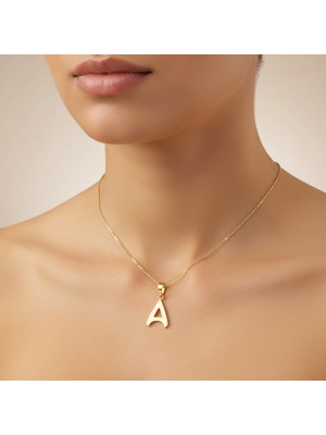 Tabitela 8 Ayar Altın Kolye Ucu Harf A   GM2621 0.5 gr