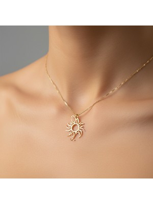 Tabitala TabiTela 8 ayar altın kolye ucu güneş GM1121 0.5 gr