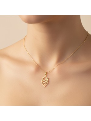 Tabitela 14 Ayar Altın Kolye Ucu Aslan   GM3135 1 gr