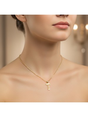 TabiTela 14 ayar altın kolye ucu Harf T   GM3101 0.5 gr