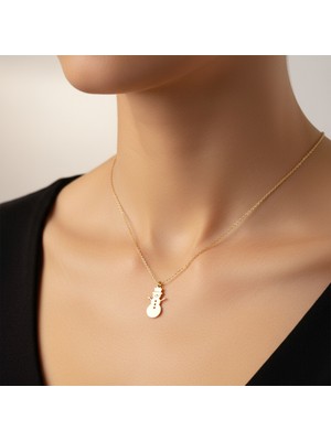 Tabitala TabiTela 14 ayar altın kolye ucu kardan adam GM404 0.5 gr