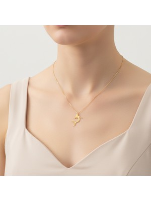 Tabitala TabiTela 8 ayar altın kolye ucu Deniz Kızı GM487 1 gr