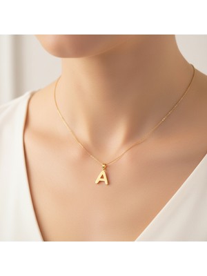 Tabitela 8 Ayar Altın Kolye Ucu Harf A   GM2607 1 gr