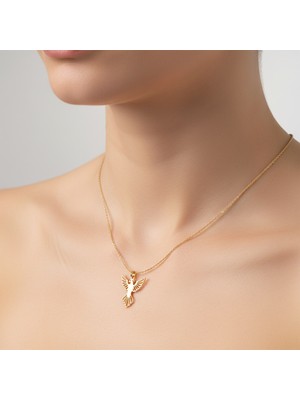 TabiTela 14 ayar altın kolye ucu şahin   GM1945 1 gr