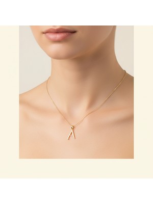 TabiTela 14 ayar altın kolye ucu Harf A   GM2609 0.5 gr