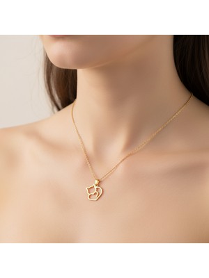 TabiTela 14 ayar altın kolye ucu kedi GM2652 1 gr