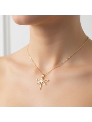 TabiTela 8 ayar altın kolye ucu yusufçuk   GM1687 0.5 gr