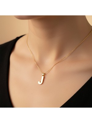 TabiTela 14 ayar altın kolye ucu Harf J   GM2783 1 gr