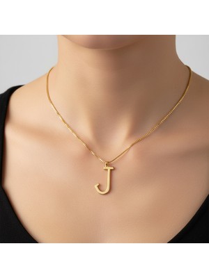 TabiTela 14 ayar altın kolye ucu Harf J   GM2791 1 gr