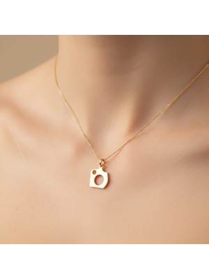 Tabitala TabiTela 14 ayar altın kolye ucu kamera GM195 0.5 gr