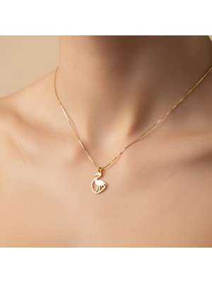 Tabitala TabiTela 14 ayar altın kolye ucu leylek GM272 0.5 gr