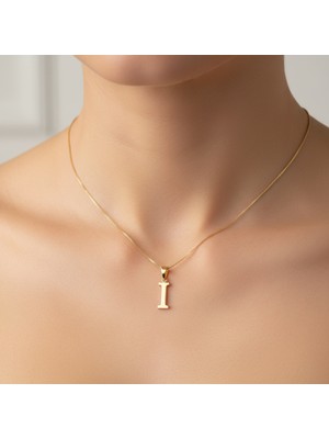 TabiTela 14 ayar altın kolye ucu Harf I   GM2794 1 gr