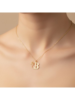 Tabitela 14 Ayar Altın Kolye Ucu Harf B   GM2674 0.5 gr