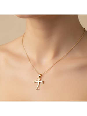 Tabitela 14 Ayar Altın Kolye Ucu Haç GM3317 1 gr