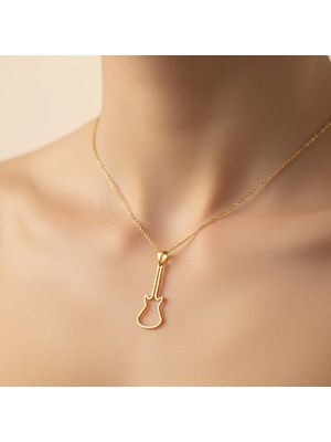 TabiTela 14 ayar altın kolye ucu gitar   GM4391 0.5 gr