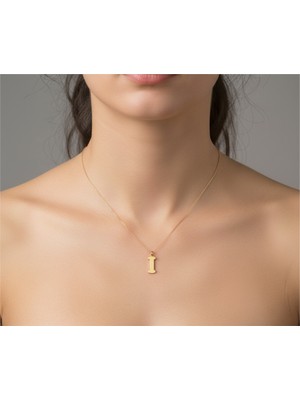 TabiTela 8 ayar altın kolye ucu Harf I   GM2796 1 gr