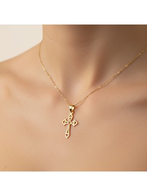 Tabitela 8 Ayar Altın Kolye Ucu Haç GM4241 1 gr