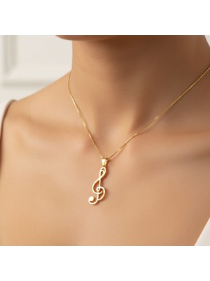 Tabitela 14 Ayar Altın Kolye Ucu Müzik Notası   GM3544 0.5 gr