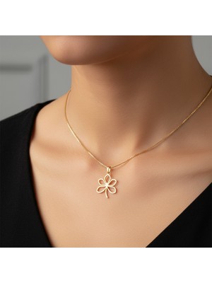 Tabitela 14 Ayar Altın Kolye Ucu Yonca   GM3371 1 gr