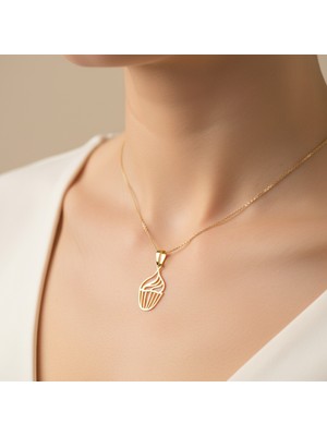 TabiTela 8 ayar altın kolye ucu kapkek   GM3559 0.5 gr