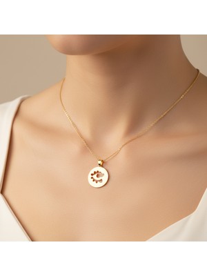 TabiTela 14 ayar altın kolye ucu Horus'un Gözü   GM3663 0.5 gr