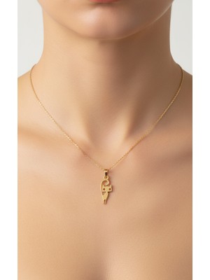 TabiTela 14 ayar altın kolye ucu kedi GM1656 1 gr