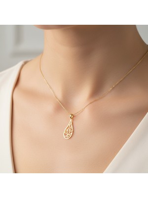 TabiTela 14 ayar altın kolye ucu güzel tasarımlar GM3529 1 gr