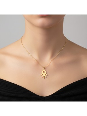 TabiTela 8 ayar altın kolye ucu hayalet   GM3944 1 gr