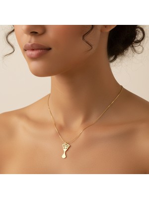 Tabitela 8 Ayar Altın Kolye Ucu Nefertiti   GM4359 0.5 gr