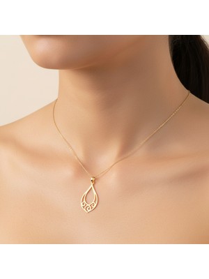 Tabitela 14 Ayar Altın Kolye Ucu Güzel Tasarımlar GM4307 1 gr