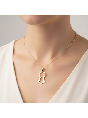 Tabitela 8 Ayar Altın Kolye Ucu Anahtar Deliği   GM4708 1 gr