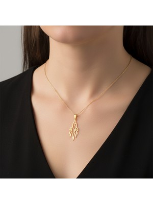 TabiTela 14 ayar altın kolye ucu buğday başağı GM5814 1 gr