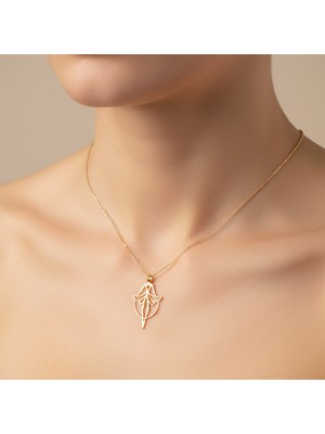 Tabitela 14 Ayar Altın Kolye Ucu Balerin   GM3345 0.5 gr