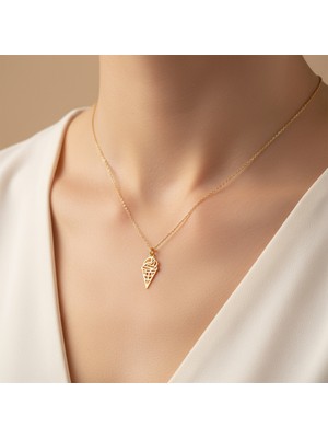 Tabitela 8 Ayar Altın Kolye Ucu Dondurma Külahı   GM4701 1 gr