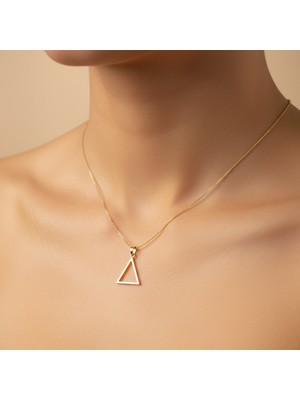 TabiTela 14 ayar altın kolye ucu üçgen   GM5783 1 gr