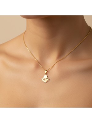 TabiTela 14 ayar altın kolye ucu deniz kabuğu   GM5028 1 gr