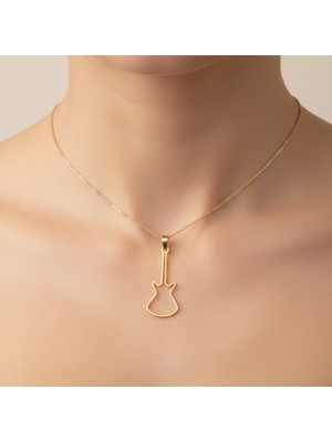 Tabitela 8 Ayar Altın Kolye Ucu Gitar   GM4397 1 gr