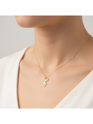 TabiTela 8 ayar altın kolye ucu melek   GM3256 1 gr