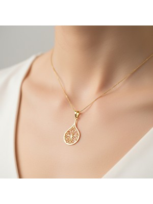 TabiTela 14 ayar altın kolye ucu güzel tasarımlar GM3689 1 gr