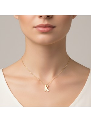 TabiTela 14 ayar altın kolye ucu Harf K   GM2845 1 gr