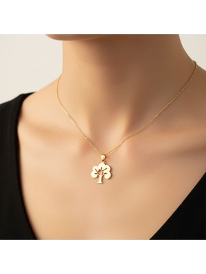 TabiTela 14 ayar altın kolye ucu ağaç GM5125 1 gr