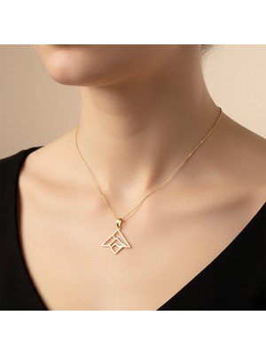 TabiTela 14 ayar altın kolye ucu dağ GM4765 1 gr