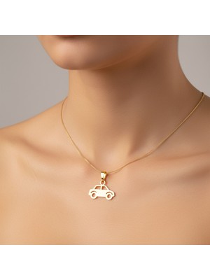 Tabitela 14 Ayar Altın Kolye Ucu Araba GM4477 0.5 gr