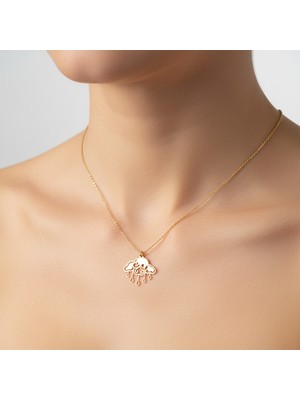 Tabitela 14 Ayar Altın Kolye Ucu Bulut GM5865 1 gr