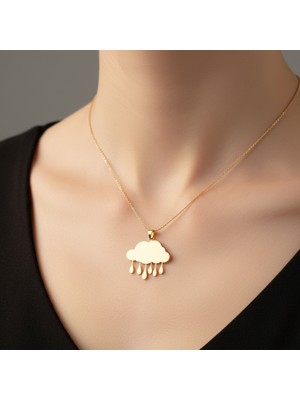 TabiTela 8 ayar altın kolye ucu bulut GM5860 1 gr