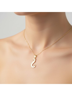 Tabitela 14 Ayar Altın Kolye Ucu Ejderha   GM4546 1 gr