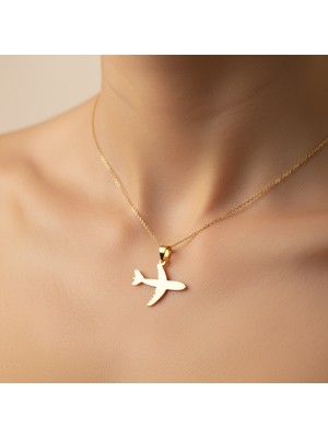 TabiTela 14 ayar altın kolye ucu uçak   GM4412 0.5 gr